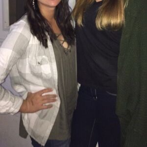 Maurice’s Lace-Up Tank Top - Olive